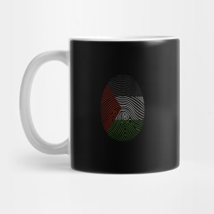 Palestine Is In My Blood - The Finger Print Palestinian Flag Mug